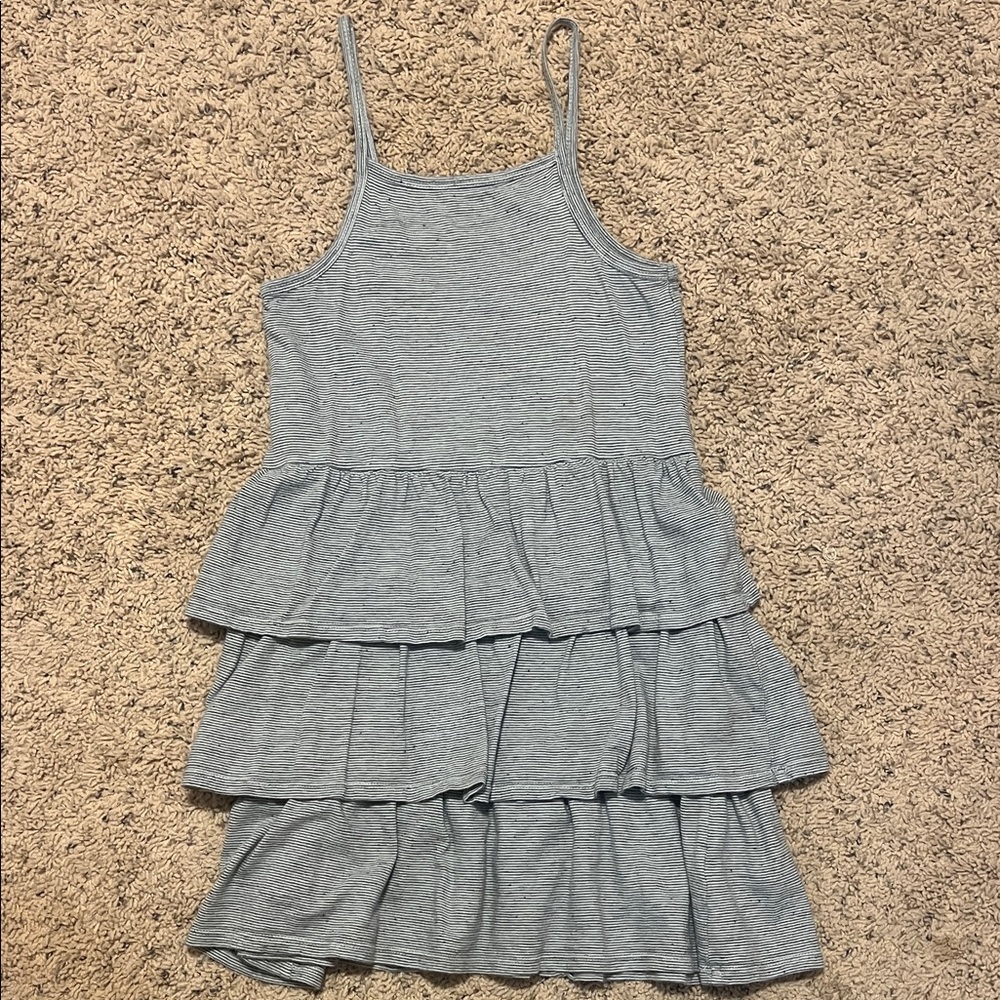Harper Canyon Gray Ruffle Tiered Sleeveless Dress